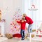 White-Pink PVC Christmas Tree with Flocked Tips and Folding Metal Stand